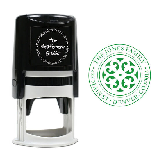 Circle Scroll Self-Inking Stamper